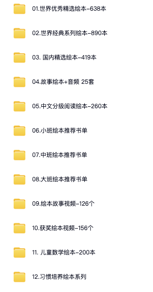 幼师宝妈必备，7900套绘本合集，包含绘本PPT+教案+公开课资料