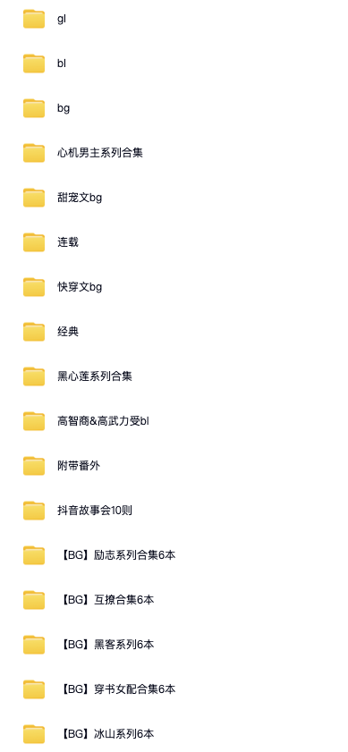 2026年0115小说合集（BL GL BG 都有！）