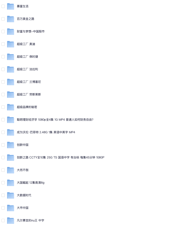 搞钱必看！72部高分金钱纪录片合集，《无节制消费的元凶》《大国崛起》《超级工厂》等高分佳作全收录