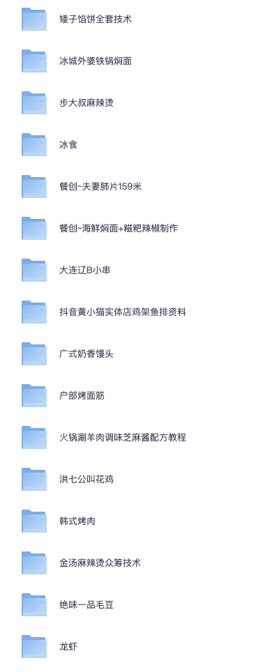 价值1万的400多套小吃配方合集+创业落地指南