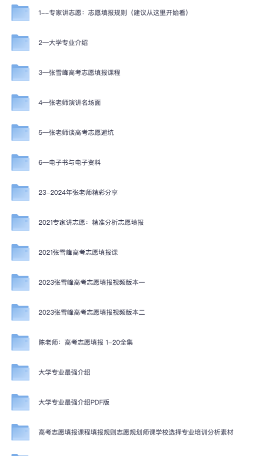 张雪峰资源（合集目前志愿相关最全）